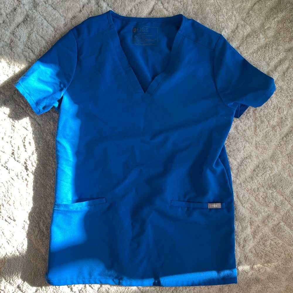 NO DAMAGES Royal Blue Figs Casma Top Small